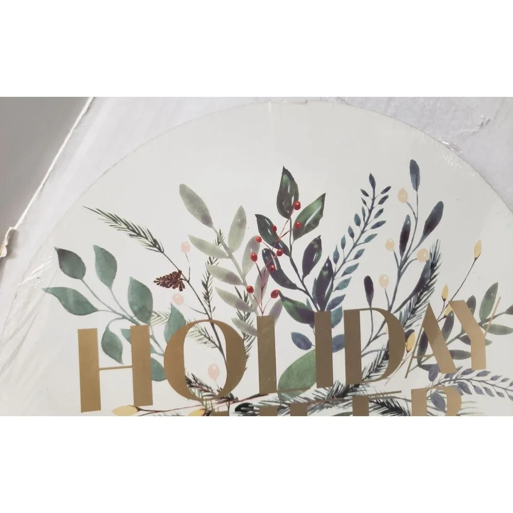 Set of 4 Same Hard Round Placemats w/Cork Back (14